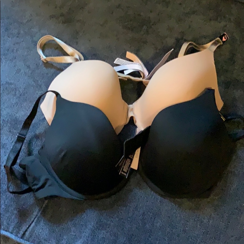 Two Victoria’s Secret T-shirt bras